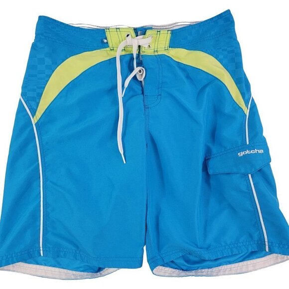 Gotcha Men’s Size Medium Drawstring Waist Swim Trunks Board Shorts with Pocket - Picture 4 of 13